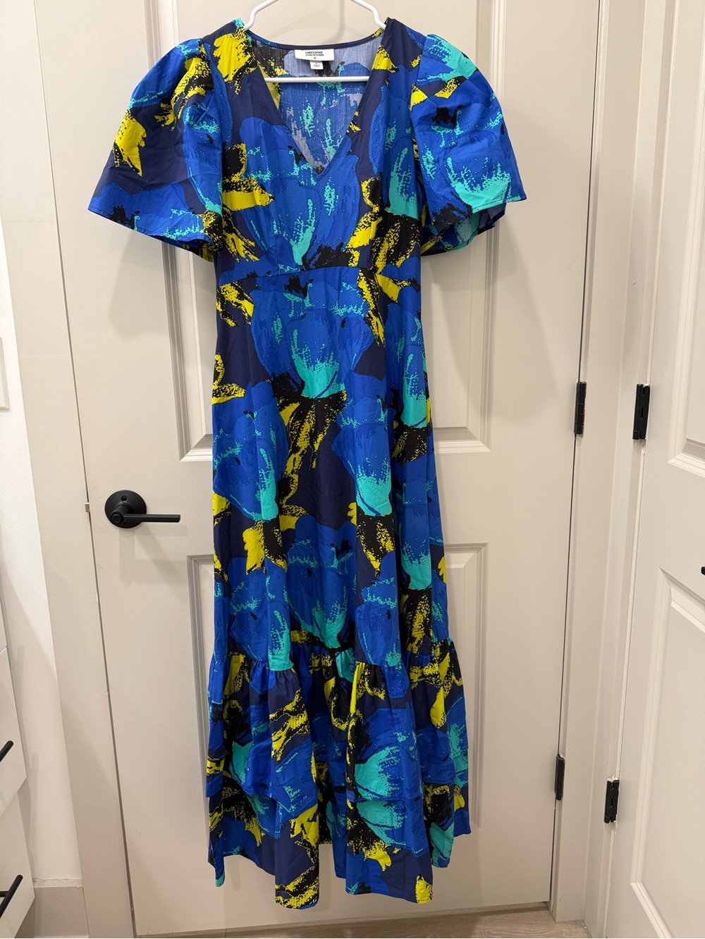 Christopher John Rogers x Target Floral Puff Sleeve Tiered Maxi Dress Size 2